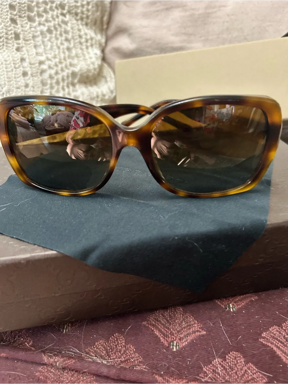 Burberry Brown Tortoiseshell Women’s Oversized Sunglasses